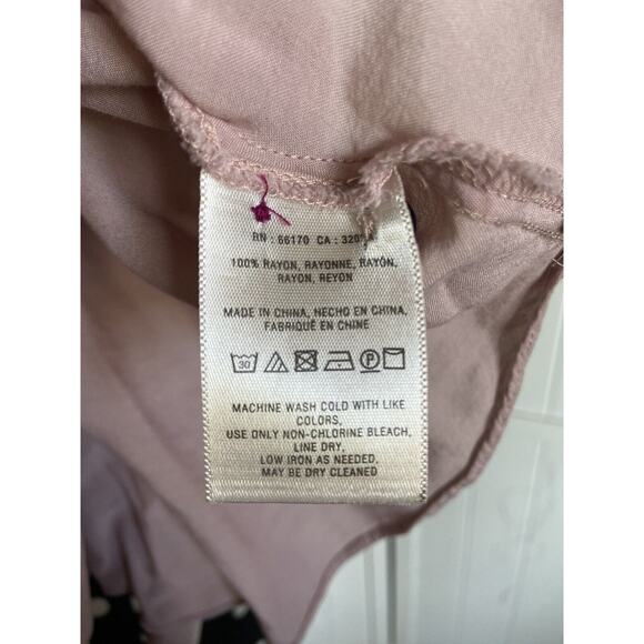 Maeve Anthropologie‎ Womens Blouse Sz XS Linden Floral Batwing Blouse Pink Navy - Picture 9 of 9